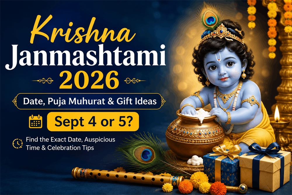 Krishna Janmashtami 2026 Date Puja Muhurat and Gift Ideas
